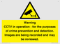 WT7855: Warning CCTV in operation - for the purposes of crime prevention and detection. Images are being recorded and may be reviewed.