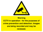 WT7855: Warning CCTV in operation - for the purposes of crime prevention and detection. Images are being recorded and may be reviewed.
