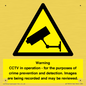 WT7855: Warning CCTV in operation - for the purposes of crime prevention and detection. Images are being recorded and may be reviewed.
