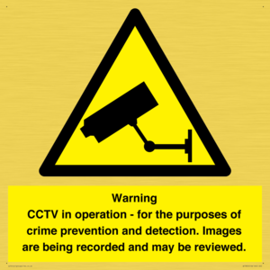 WT7855: Warning CCTV in operation - for the purposes of crime prevention and detection. Images are being recorded and may be reviewed.