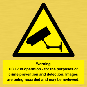 WT7855: Warning CCTV in operation - for the purposes of crime prevention and detection. Images are being recorded and may be reviewed.