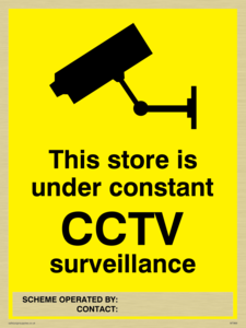 WT969: Store under constant CCTV