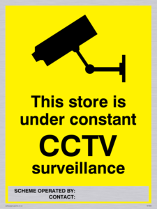 WT969: Store under constant CCTV