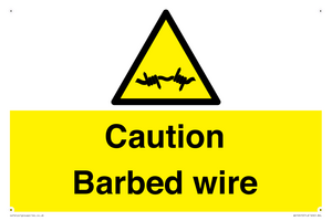 WU12410: Caution Barbed wire