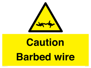 WU12410: Caution Barbed wire