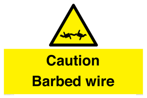 WU12410: Caution Barbed wire