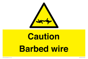 WU12410: Caution Barbed wire