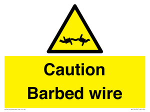 WU12410: Caution Barbed wire