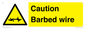 WU12410: Caution Barbed wire