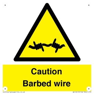 WU12410: Caution Barbed wire