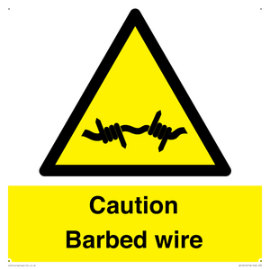 WU12410: Caution Barbed wire