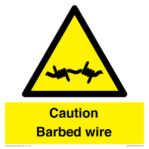 WU12410: Caution Barbed wire