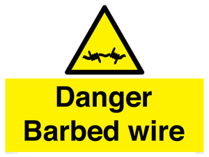WU14778: Danger Barbed wire