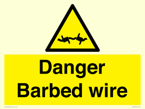 WU14778: Danger Barbed wire