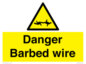 WU14778: Danger Barbed wire