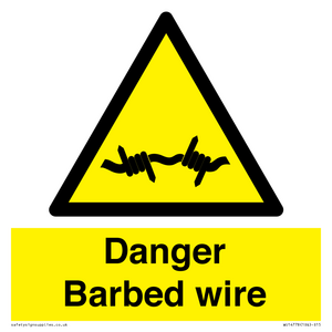 WU14778: Danger Barbed wire