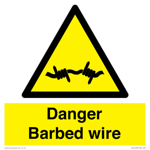 WU14778: Danger Barbed wire
