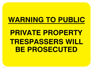 WU501: Private property trespassers