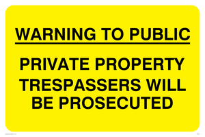 WU501: Private property trespassers
