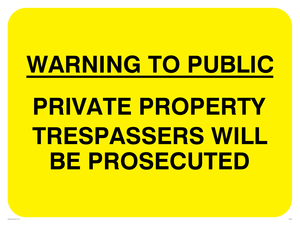 WU501: Private property trespassers