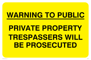 WU501: Private property trespassers