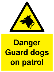 WU5410: Danger Guard Dogs Sign