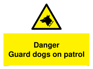 WU5410: Danger Guard Dogs Sign
