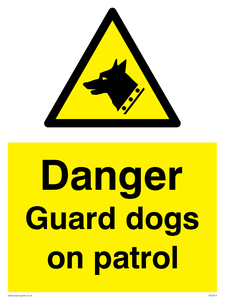 WU5410: Danger Guard Dogs Sign