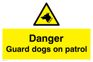 WU5410: Danger Guard Dogs Sign
