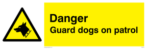 WU5410: Danger Guard Dogs Sign