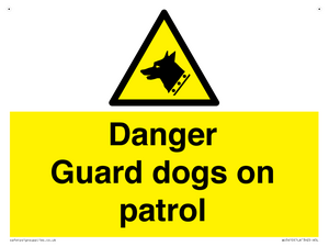 WU5410: Danger Guard Dogs Sign