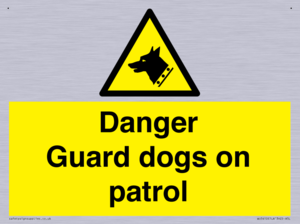 WU5410: Danger Guard Dogs Sign