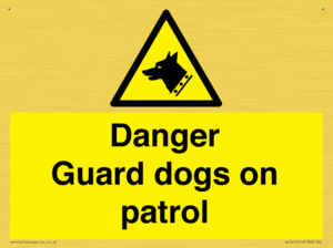 WU5410: Danger Guard Dogs Sign
