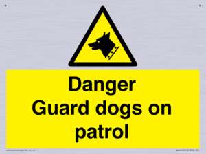 WU5410: Danger Guard Dogs Sign