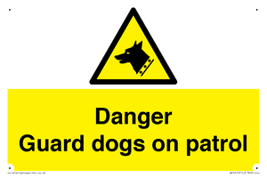 WU5410: Danger Guard Dogs Sign