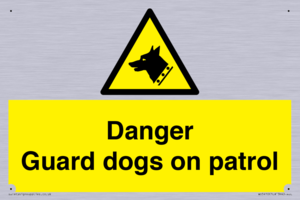 WU5410: Danger Guard Dogs Sign