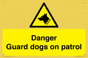WU5410: Danger Guard Dogs Sign