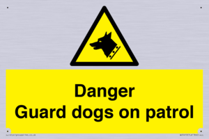 WU5410: Danger Guard Dogs Sign