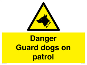 WU5410: Danger Guard Dogs Sign