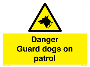WU5410: Danger Guard Dogs Sign
