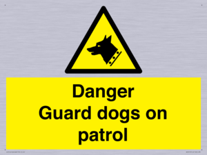 WU5410: Danger Guard Dogs Sign