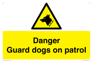 WU5410: Danger Guard Dogs Sign
