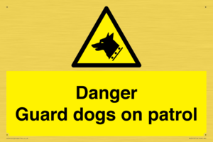 WU5410: Danger Guard Dogs Sign