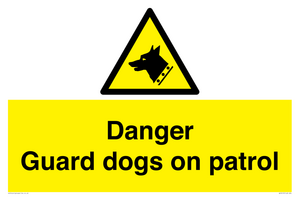 WU5410: Danger Guard Dogs Sign
