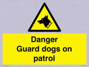 WU5410: Danger Guard Dogs Sign