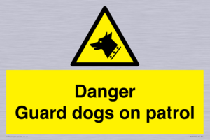 WU5410: Danger Guard Dogs Sign