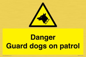 WU5410: Danger Guard Dogs Sign