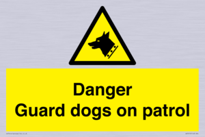 WU5410: Danger Guard Dogs Sign
