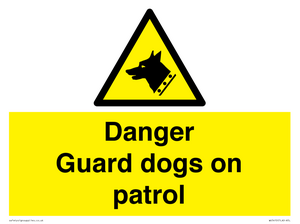 WU5410: Danger Guard Dogs Sign
