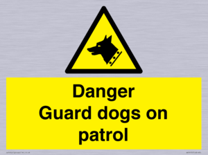 WU5410: Danger Guard Dogs Sign